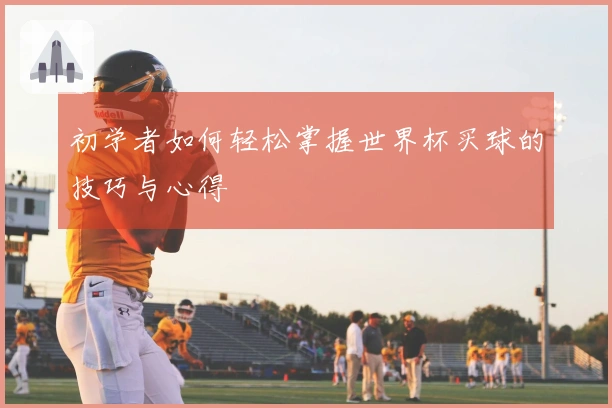 初学者如何轻松掌握世界杯买球的技巧与心得